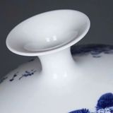  Bình Gốm Sứ Men Xanh Lam Vẽ Cảnh Sơn Thủy BKCECN-9530 