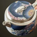  Bộ Ấm Chén Tráng Men Dát Vàng Cao Cấp BKCECN-9568 