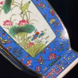  Bình Gốm Sứ Tứ Giác Men Màu Xanh Dương BKCECN-9601 