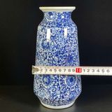  Bình Gốm Sứ Men Lam Hoa Lá Mật Triện Mai Bình BKCECN-9632 