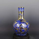  Bình Sứ Lam Bạch Mạ Vàng Họa Tiết Rồng BKCECN-9755 