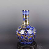  Bình Sứ Lam Bạch Mạ Vàng Họa Tiết Rồng BKCECN-9755 