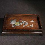  Khay Trà Gỗ Gụ Khảm Chim Hoa  BKCECN-9772 