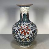  Bình Men Rạn Đa Sắc Cổ - Họa Tiết Hoa Mẫu Đơn BKCECN-9799 