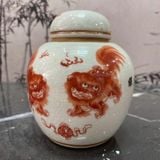  Hũ Sứ Kỳ Lân Men Rạn Cổ Đựng Trà Thuốc BKCECN-9873 