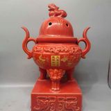  Lư Hương Ba Chân Đỏ Ngự Dụng Hoàng Cung BKCECN-9895 