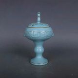  Lư Xông Trầm Gốm Sứ Men Xanh Thiên Thanh Cổ Điển BKCECN-9899 