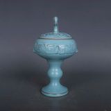  Lư Xông Trầm Gốm Sứ Men Xanh Thiên Thanh Cổ Điển BKCECN-9899 