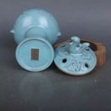  Lư Xông Trầm Gốm Sứ Men Xanh Thiên Thanh Cổ Điển BKCECN-9899 