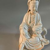  Tượng Phật Bà Quan Âm Gốm Sứ Trắng Cổ Điển BKCECN-9945 