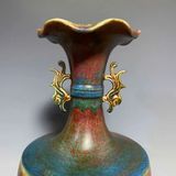  Bình Gốm Sứ Hỏa Biến Khắc Kim Phượng Hoàng BKCECN-9954 