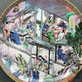  Đĩa Gốm Sứ Vẽ Cảnh Xưa Sưu Tầm Cao Cấp BKCECN-9997 