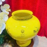  Bình hút lộc in tổng bí thư Tô Lâm màu vàng gốm sứ Bát Tràng BKCEVN-10189 