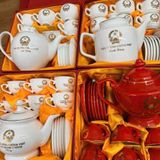  Bộ ấm chén văn phòng chính phủ màu trắng gốm sứ Bát Tràng BKCEVN-10190 