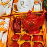  Bộ ấm chén văn phòng chính phủ màu trắng gốm sứ Bát Tràng BKCEVN-10190 