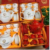  Bộ ấm chén văn phòng chính phủ màu trắng gốm sứ Bát Tràng BKCEVN-10190 