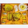 Bộ ấm chén tổng bí thư tô lâm màu vàng gốm sứ bát tràng BKCEVN-10191