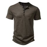  Áo thun polo cổ henley cotton nam mùa hè BKFACN-9308 