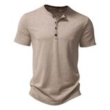  Áo thun polo cổ henley cotton nam mùa hè BKFACN-9308 