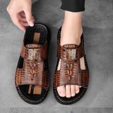  Dép da cá sấu nam cao cấp BKFACN-9332 