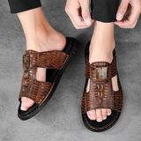  Dép da cá sấu nam cao cấp BKFACN-9332 