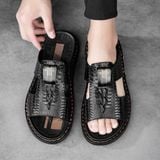  Dép da cá sấu nam cao cấp BKFACN-9332 