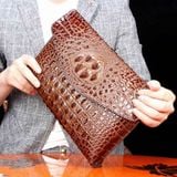  Túi Da Cá Sấu Cầm Tay Nam Nữ Cao Cấp BKFACN-9351 