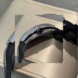  Đồng hồ thạch anh nữ mặt vuông mặt bích hình trụ tròn BKFACN-9364 