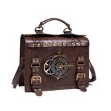  Túi Xách Da Đeo Chéo Phong Cách Steampunk La Bàn Cổ Điển BKFAVN-9421 