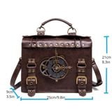  Túi Xách Da Đeo Chéo Phong Cách Steampunk La Bàn Cổ Điển BKFAVN-9421 