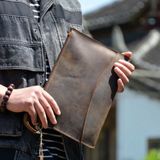  Ví Cầm Tay Nam Clutch Da Bò Sáp Nguyên Bản Cao Cấp BKFAVN-9442 
