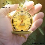  Đồng Hồ Bỏ Túi Mạ Vàng Cổ Điển Chạm Khắc Họa Tiết Kiến Trúc Cổ Sưu Tầm BKFAVN-9470 