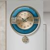  Đồng Hồ Treo Tường Màu Xanh Viền Kim Loại Cao Cấp BKHFCN-9001 