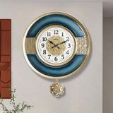 Đồng Hồ Treo Tường Màu Xanh Viền Kim Loại Cao Cấp BKHFCN-9001 