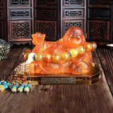  Tượng Di Lặc Hổ Phách Xe Hơi BKHFCN-9006 