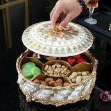  Khay Bánh Kẹo Sứ Châu Âu Đính Đá Sang Trọng BKHFCN-9007 