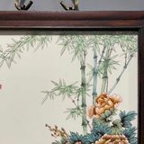  Tranh Hoa Mẫu Đơn Khung Gỗ Cao Cấp BKHFCN-9009 