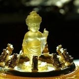  Tượng Phật Đản Sanh lưu ly cửu long phun nước BKHFCN-9032 