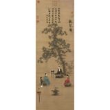  Tranh Trục Cổ Thính Cầm Đồ Giấy Tuyên BKHFCN-9037 