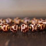  Vòng Tay Hạt Dzi Sao Đá Mã Não Đỏ Tự Nhiên Tây Tạng BKJECN-9267 