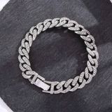  Vòng Tay Cuba Bạc S925 Đính Kim Cương BKJECN-9281 