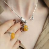  Dây Chuyền Bạc Mặt Tượng Mèo Thần Tài BKJECN-9284 