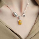  Dây Chuyền Bạc Mặt Tượng Mèo Thần Tài BKJECN-9284 