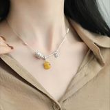  Dây Chuyền Bạc Mặt Tượng Mèo Thần Tài BKJECN-9284 