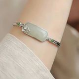  Vòng tay ngọc bọc bạc 925 BKJECN-9289 