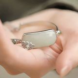  Vòng tay ngọc bọc bạc 925 BKJECN-9289 