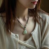  Mặt Dây Chuyền Phật Di Lặc Ngọc Bích BKJECN-9294 