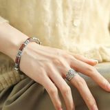  Vòng Tay Ngọc Bọc Bạc BKJECN-9295 