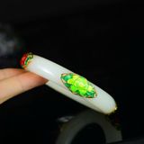  Vòng Tay Ngọc Bích Trắng Mạ Vàng BKJECN-9299 