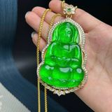  Mặt dây chuyền Quan Âm ngọc lục bảo BKJECN-9304 